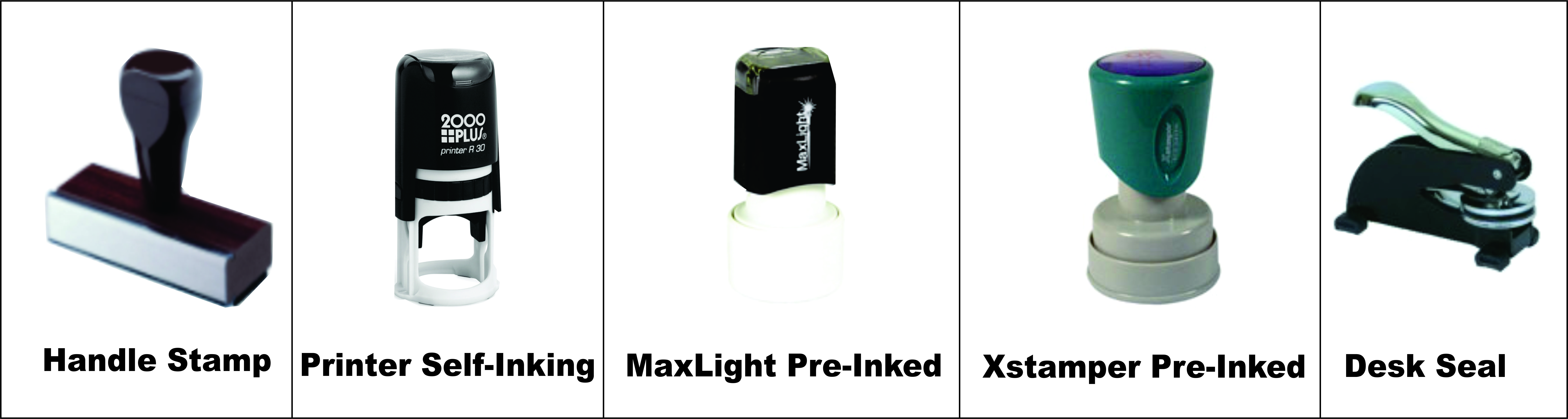Registered Professional stamps. Choose a traditional handle stamp, a self inking printer, a MaxLight or an Xstamper.
